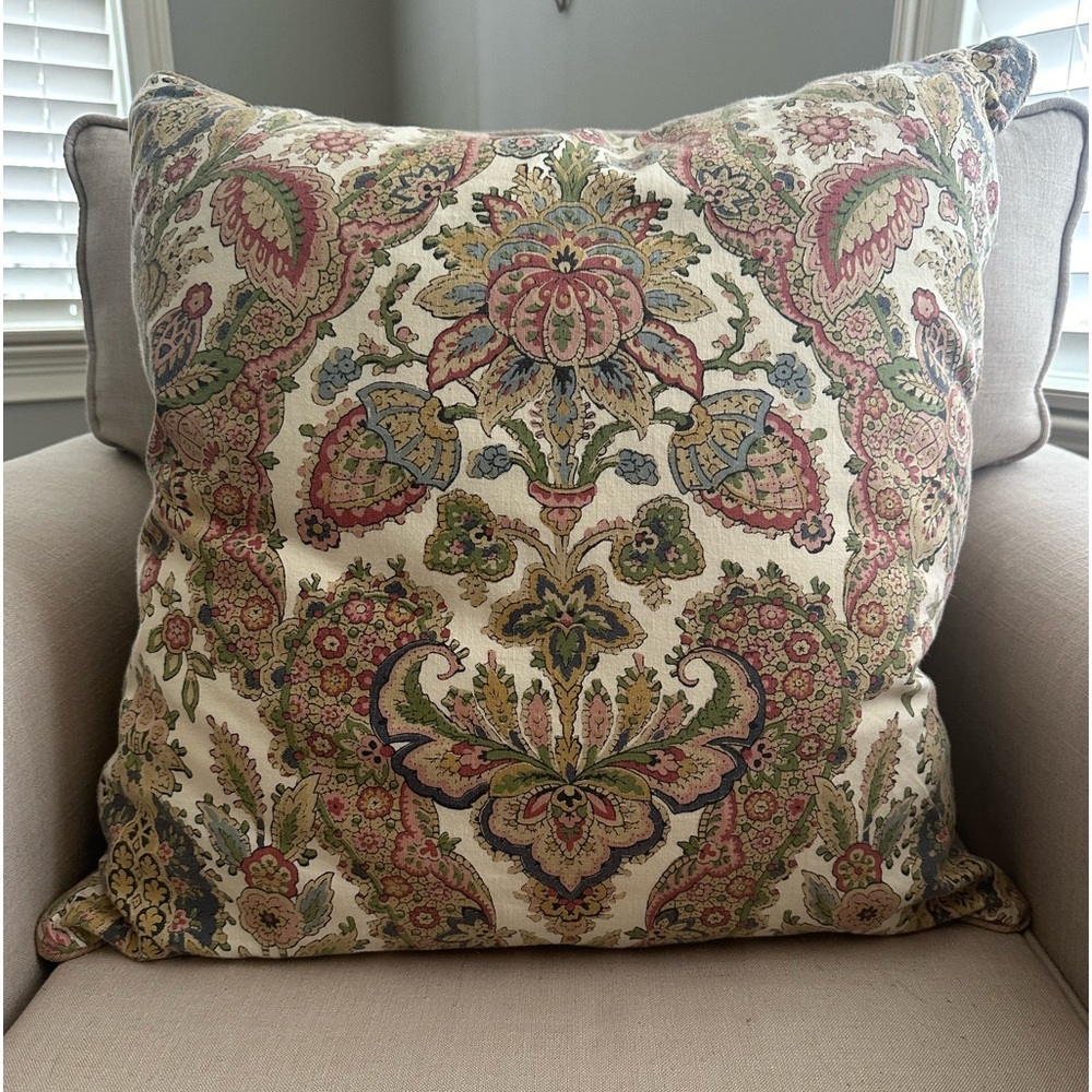 Pottery barn 22” paisley pillow cover